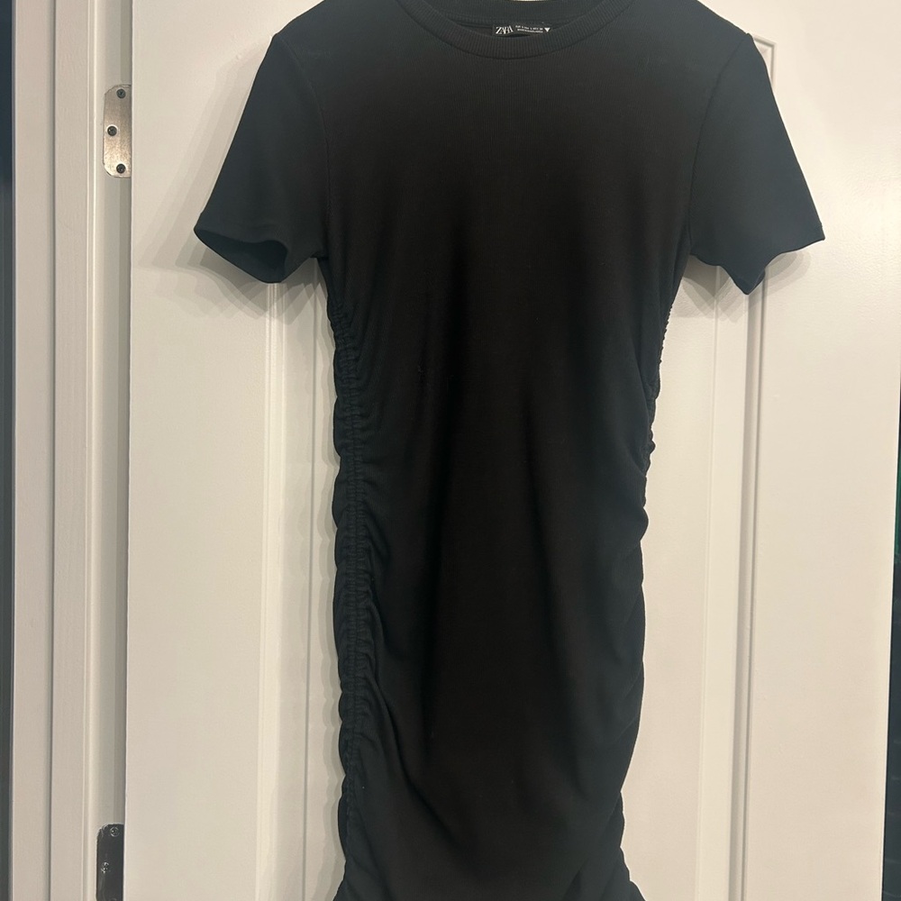 Zara Black Ribbed Top